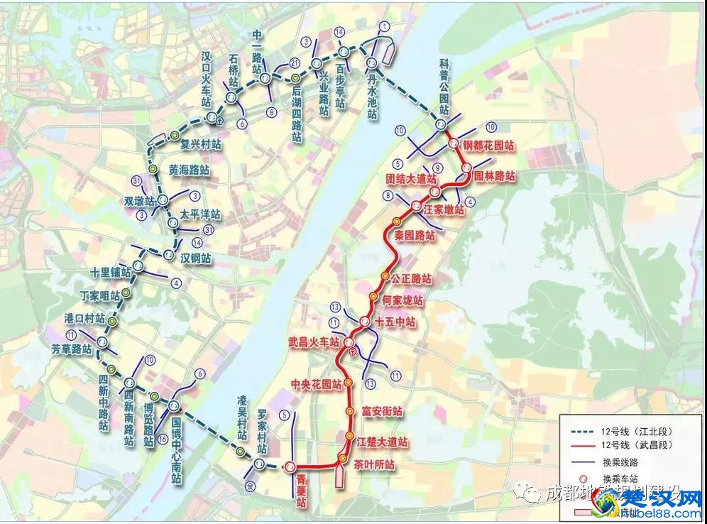 武汉12号线地铁规划图图片